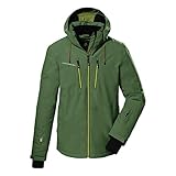 killtec Herren Skijacke/Funktionsjacke mit abzippbarer Kapuze und Schneefang KSW 44 MN SKI JCKT, grün, XXL, 38698-000