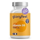 Vitamin D Sonnenvitamin - 400 Tabletten (13 Monate) - Laborgeprüfte 1000 IE Vitamin D3 pro Tablette - Unterstützt Knochen, Zähne, Muskeln und Immunsystem* - Ohne Zusätze