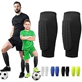 LUKIUP Schienbeinschoner Fußball Herren, XS/S/M/L chienbeinschoner Kinder Erwachsener Fussball, Breathable & Non-Slip Shin Pads Football Geeignet für Erwachsene und Kinder(Schwarz)