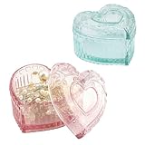 2pcs Vintage Schmuckschatulle aus Glas, Geometrische Schmuck Organizer, Geometrische Ringschatulle, Geometrische Schmuckschatulle aus Glas, für Schmuck, Ringe, Armbänder