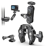 VIJIM R094 Klemmstativ Kamera, Magic Arm mit Super Clamp Crab und 360° Doppelkugelkopf mit 1/4' & 3/8' Gewinde für Nikon DSLR Kamera/Gopro/Led Videoleuchte/Ronin-M/Ronin MX/Freefly MOVI