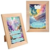 Creative Home 2er Bilderrahmen 10x15 cm Set | Unlackiert Fotorahmen aus Kiefern-Holz | mit Rückwand zum Auf-Stellen und Auf-Hängen | Portrait-Rahmen | Geschenk | 2er-Pack