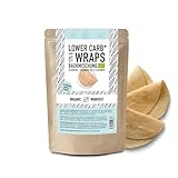 WRAPS LOWER-CARB BACKMISCHUNG für Wrap, Tortilla, Fladenbrot, Pfannenbrot – Bio, vegan, glutenfrei, Protein-Wrap, lactosefrei, keto - Organic Workout (1 er, Wrap)