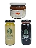 Frühstücksset, Tomaten-Würzpaste, Tahini und Melasse, süßer und salziger Snack, köstliche und natürliche Paste, 3 Stück – Han Produkte