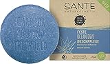 SANTE Naturkosmetik Feste Seife zum Duschen, Vegane Formel mit Bio-Aloe und Meersalz, Ocean Dive Duschpflege, 1 x 80 g