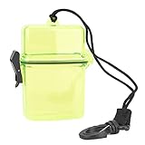 Akozon Diving Seal Box, 3 Farben Kunststoff Transparente Unterwasser-Dichtungsbox aus mit Seilhaken zum Surfen im Kanu-Kajak (transparent gelb) Dry Box wasserdichte Versiegelungsbox Unterwasser-Tauchv