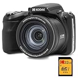 KODAK Pixpro Astro Zoom AZ425 – Digitalkamera Bridge, 42-facher optischer Zoom, 24 mm Weitwinkel, 20 Megapixel, LCD 3, Video Full HD 1080p, Li-Ion-Akku – Schwarz