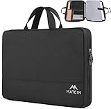 MATEIN Laptoptasche 17 Zoll, TSA-freundliche Laptophülle 17,3, Wasserabweisende Laptoptasche mit Taschen und Fächern, Kompatibel mit Lenovo Acer HP Notebook, Geschenk für Frauen, Schwarz.