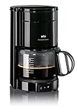 Braun Household Kaffeemaschine KF 47 BK-Filterkaffeemaschine mit Glaskanne für klassischen Filterkaffee,Aromatischer Kaffee dank OptiBrew-System,Tropfstopp,Abschaltautomatik,220-230V || 50-60Hz