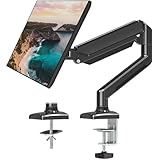 Monitor Halterung,13-42 Zoll Verstellbarer Gasfederarm Monitorständer,360° Schwenkbar Monitor Einzelarmständer mit Kabelmanagement,Geeignet für PC-Monitore oder Fernseher mit Einem Gewicht von 3-9 KG