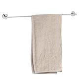bremermann Bad-Serie Lucente - Badetuchstange extra lang - 80 cm, zum Kleben oder Bohren, Handtuchstange ideal einsetzbar für Bad und Dusche, aus Edelstahl verchromt