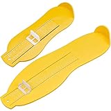 Winfred 2 Stück Fußmessgerät, Schuhgrößen Messgerät Größen 17-47/2-30 Schuhgrößenmesser für Kinder, Erwachsene (Gelb)