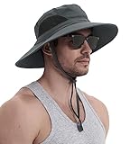 Wmcaps Sonnenhut Herren UV Schutz, Breite Krempe Wanderhut...