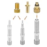 Manovella Ventiladapter Set Fahrrad – 3-teilig für Presta (SV), Dunlop (DV), Schrader (AV) – Mit Dichtring – Für Rennrad, MTB & Citybike – Kompatibel mit jeder Pumpe