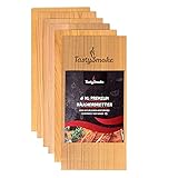 TastySmoke® Premium Zedernholzbrett zum Grillen – 100% Naturprodukt aus Western Red Zeder – Grillbretter aus Zedernholz im 6er Vorteilspack – mehrmals wiederverwendbar