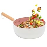 Generisch Nicht-Stick-Pfanne, Bratkochgeschirrpfanne, Induktionsküchenpfanne, Anti-Holzgriff, Safe Design von Babynahrung, 22 cm, für Zuhause
