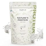 Nutri + Eiweißpulver Neutral ohne Süßstoff 500 g - 83% Eiweiß - Proteinpulver laktosefrei - als Shake oder zum Backen - Natures Protein Pulver