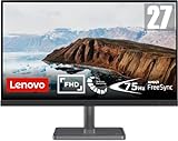 Lenovo L27i-30 | 27' Full HD Monitor | 1920x1080 | 75Hz | 250 nits | 4ms Reaktionszeit | HDMI | VGA | AMD Radeon FreeSync | schwarz