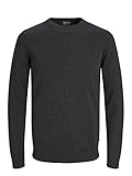 JACK & JONES Herren Basic Knit Crew Neck Pullover - Dark...