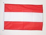 AZ FLAG BOOTFLAGGE ÖSTERREICH 45x30cm - ÖSTERREICHISCHE BOOTSFAHNE 30 x 45 cm Marine flaggen Top Qualität