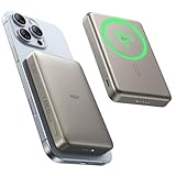 ESR Qi2 Zertifiziertes MagSafe Power Bank, 10.000mAh 15W Schnelles Tragbares Ladegerät, Kompakte Powerbank, MagSafe Ladegerät mit USB-C Kabel für iPhone 16/15/14/13/12, Gray