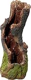 dobar® 96310e Großer Design Gartenbrunnen Naturgeist | Terrassenbrunnen mit LED-Beleuchtung | Wasserfall aus Polyresin | Springbrunnen Outdoor | Dekorativer Zierbrunnen Baumoptik | 33 x 28 x 78 cm