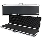 HMF 14405-02 Alu Waffenkoffer für Gewehre mit Rasterschaumstoff | 117 x 36 x 12 cm | Schwarz
