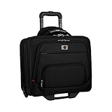 WENGER Spheria Trolley Laptop-Tasche, Notebook bis 16 Zoll, Tabletfach bis 10 Zoll, Aktentasche zum Rollen, Organizer, 22 l, Damen Herren, Büro Business-Reisen Uni, Schwarz, 605978