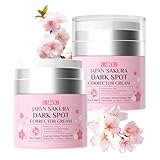 LAIKOU Sakura Pigmentflecken Creme Gesicht, 2 x 50 ml Tages und Nachtpflege Gesichtscreme Damen, Anti Age Cream Gegen Falten, für Feuchtigkeitsspendend Regenerierend