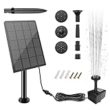 Solar Springbrunnen Für Außen Klein, Teichpumpe Solar 2.5W, Solarbrunnen Für Den Garten, Solarpumpe Für Brunnen Kit DIY Solar Gartenbrunnen Vogeltränke Wasserspiel Garten Balkon Deko Vogelbad