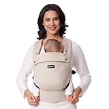 Momcozy Babytrage – Baby Carrier für Kleinkind (3-24 Monate) · Ohne Einsätze · Ergonomische M-Trage · X-Rücken · Leicht & Luftdurchlässig, Khaki