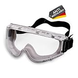 gomey Vollsichtschutzbrille - Kratzfest und Schlagfest – Ideal für das Tragen mit Atemschutzmasken oder Brillen