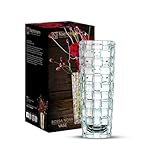 Nachtmann Glasvase 20 cm, Bossa Nova, 82088, Vase aus Kristallglas, Blumenvase Tischdeko, spülmaschinenfest