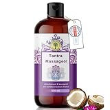 GRÜNE VALERIE® XXL 500 ML Tantra - Massageöl - mit fruchtigem Kokos - |[DERMATEST: EXELLENT] - Relax! | Qualitäts Öl aus Italien