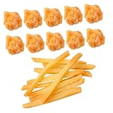 SUPVOX 20 Stück Teiliges Französische Pommes Frites und Chicken Popcorn Realistische Küchen Deko Modelle Sichere Nachbildung für Kinderküche Party und Shop Dekoration