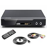 Kompakter DVD-Player für TV - HD DVD CD Player Codefree mit HDMI &RCA & SCART-Anschluss (LP-077DE)