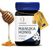 Cosana Manuka Honig 400 MGO + 500g – 100% Pur - Abgefüllt, versiegelt und zertifiziert in Neuseeland