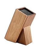 REROM Messerblock Universeller Blockhalter – Ständer aus Akazienholz mit Borsten for Verschiedene Größen (Farbe : Knife Block)
