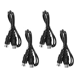 LIGIGWASH 4 Stück 5 Polige Midi Kabel 1m – Midi Instrumentenkabel für Keyboards Synthesizer E Drums und Audiogeräte Stabile Audioverbindung Langlebige Ausführung