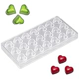 Pralinenform RNHDLY schokoladenform Transparent Pralinenformen Polycarbonat Hartplastik Pralinenform Polycarbonat Herz für die Heimwerkerproduktion von Gebäck, Süßwarenbacken, Pralinen