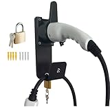 Egnio Typ 2 EV-Ladegerät-Halterung, mit Vorhängeschloss abschließbare Wandhalterung für Elektroautos mit IEC 51296-2-Steckern, wetterfeste Halterung für die meisten EU-Elektrofahrzeuge.