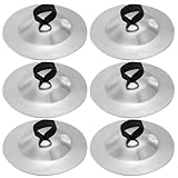 Alipis 6 Stück Teiliges Fingerzimbel Hochwertigem Eisen für Bauchtanz und Percussion mit Elastischem Band Leichtes Langlebiges Musikinstrument für Tänzer Party und Silberfarben