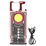 Xolsurg Mini LED Taschenlampe Strong Light Tragbare wiederaufladbare magnetische Saugmodus kleiner Taschenlampe für Outdoor Camping (Rot)
