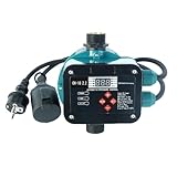 CHM GmbH® Pumpensteuerung Druckschalter (EIN- und Abschaltdruck einstellbar) mit Trockenlaufschutz für Pumpen bis 2,2 Kw