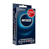MY.SIZE Classic Kondome Größe 5 I 60 mm Breite I 10 Stück Standardpackung I extra dünn gefühlsecht hauchzart I 0,07 mm Wandstärke I vegan I für Men