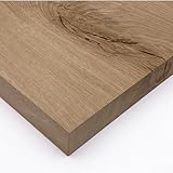 ZUSCHNITTPROFI.DE® Massivholzplatte aus Eiche (10 x 15 x 2 cm) – Eichenplatte, handgefertigte Holzscheibe aus glatt gehobeltem Eichenholz – DIY Holz für verschiedene Bau-Projekte