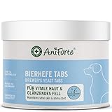 AniForte Bierhefe Hund Tabletten 500 Stück – Vitamin B für Hunde, mit Folsäure & Biotin, für glänzendes & kräftiges Fell, Vitale Haut, natürliche Vitamintabletten
