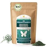 500g BIO Spirulina & Chlorella Pulver, 100% natürlich, rückstandskontrolliert, nach EU-ÖKO-Standard kultiviert und hergestellt, Rohkostqualität, ohne Zusätze (500g)