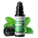 Casida® Pfefferminzöl Roll-On - klärend, lindernd bei Kopfschmerzen Roll-On - Duftöl, Aromaöl, Ätherisches Öl für die Aromapflege unterwegs - aus der Apotheke - 10 ml (Pfefferminze)