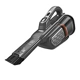 BLACK+DECKER 36 Wh / 18 V Akku-Handstaubsauger Dustbuster Smart tech (mit Cyclonic Action & Zwei Saugstufen, integrierte ausziehbare Fugendüse, inkl. Ladekabel) BHHV520JF, Titanium/Silber/Schwarz